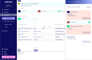 Compliance check image from WaveBL platform