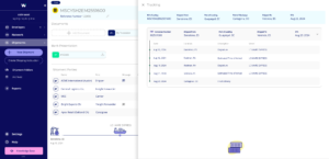 Real-time shipment tracking image from platform