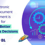 "Illustration showcasing the benefits of electronic trade document management with vibrant gears symbolizing efficiency, clocks representing time-saving, and checkmarks highlighting compliance. Includes WaveBL branding and a cargo ship, emphasizing the role of digital transformation in global trade and smarter business decisions."